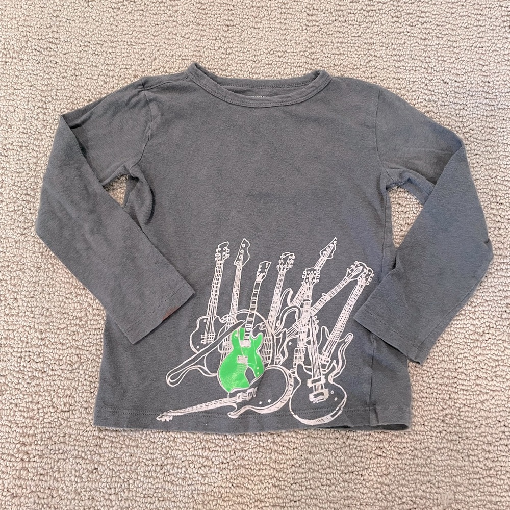 Crewcuts long sleeve t shirt with guitar theme